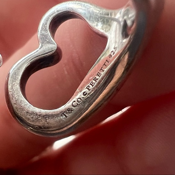 Tiffany Elsa Peretti Open Heart Ring Size 5 - Picture 2 of 3